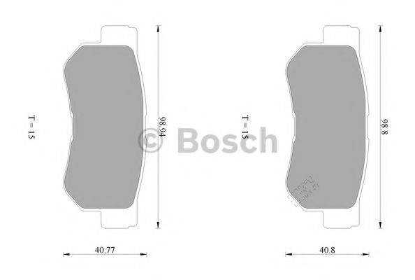 BOSCH 0986AB1020 Комплект гальмівних колодок, дискове гальмо