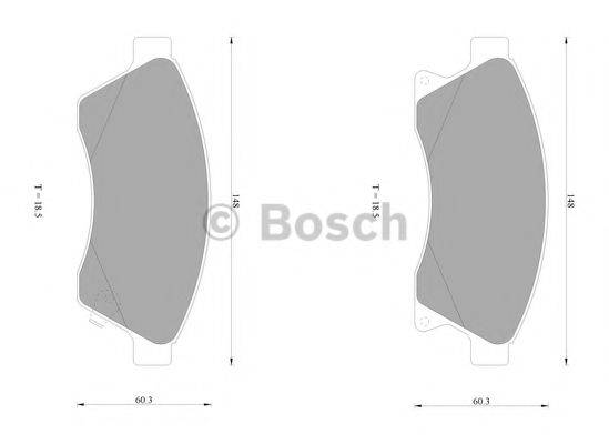 BOSCH 0986AB1042 Комплект гальмівних колодок, дискове гальмо