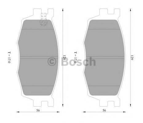 BOSCH 0986AB1465 Комплект гальмівних колодок, дискове гальмо