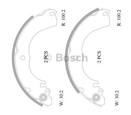 BOSCH 0986AB1549 Комплект гальмівних колодок