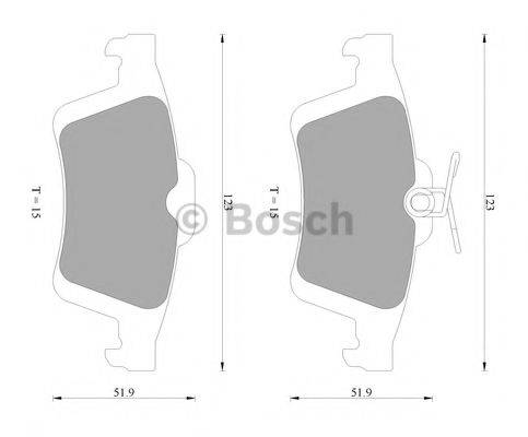 BOSCH 0986AB2270 Комплект гальмівних колодок, дискове гальмо