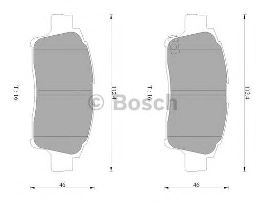 BOSCH 0986AB2659 Комплект гальмівних колодок, дискове гальмо