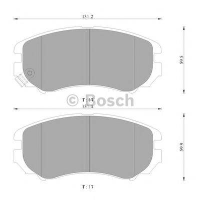 BOSCH 0986AB3039 Комплект тормозных колодок, дисковый тормоз