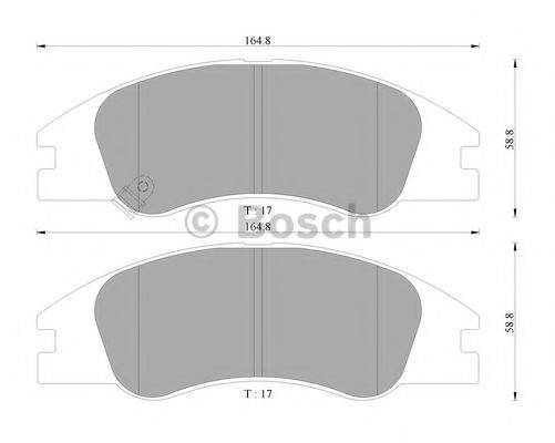 BOSCH 0986AB3058 Комплект гальмівних колодок, дискове гальмо