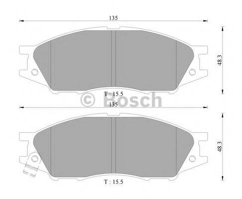 BOSCH 0986AB3062 Комплект гальмівних колодок, дискове гальмо