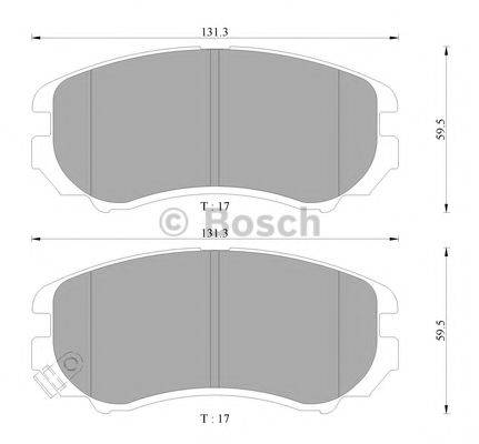 BOSCH 0986AB3087 Комплект гальмівних колодок, дискове гальмо