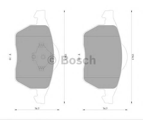 Комплект гальмівних колодок, дискове гальмо BOSCH 0 986 AB4 552