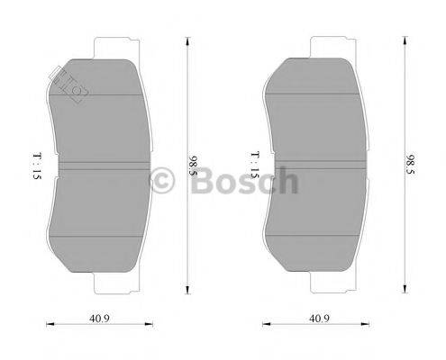 BOSCH 0986AB9150 Комплект тормозных колодок, дисковый тормоз