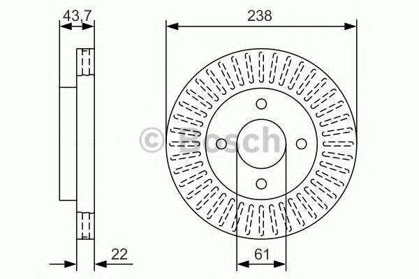 BOSCH 0986479A87 гальмівний диск