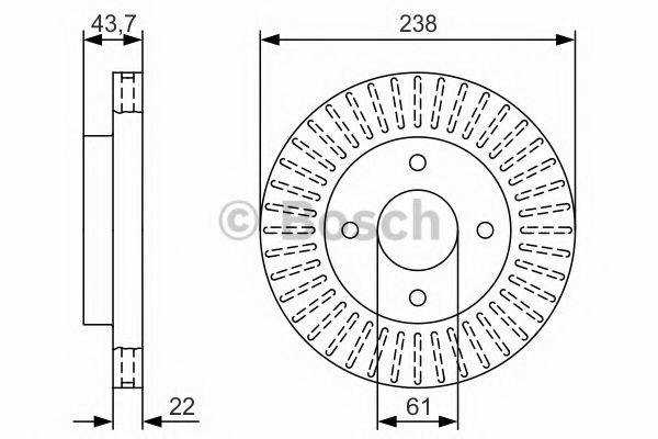 BOSCH 0986479T31 гальмівний диск