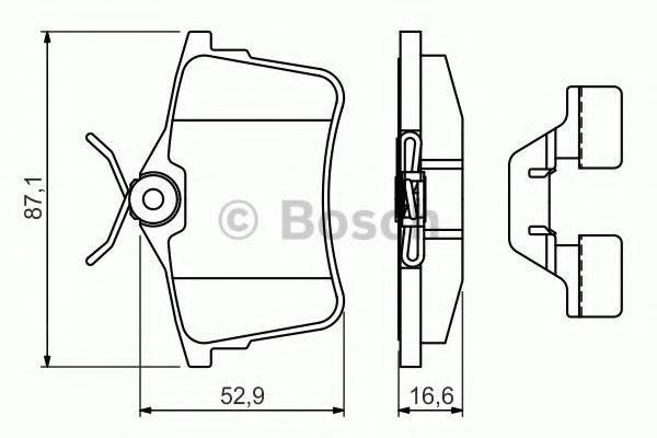 Комплект гальмівних колодок, дискове гальмо BOSCH 0 986 494 646