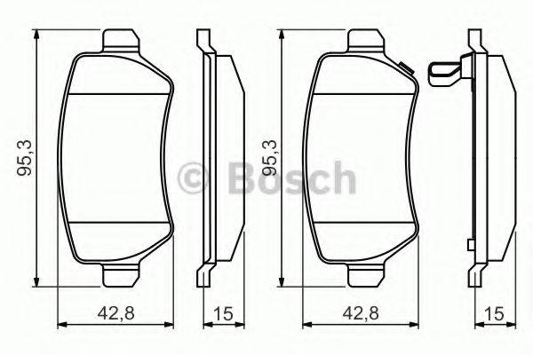 BOSCH 0986495218 Комплект гальмівних колодок, дискове гальмо