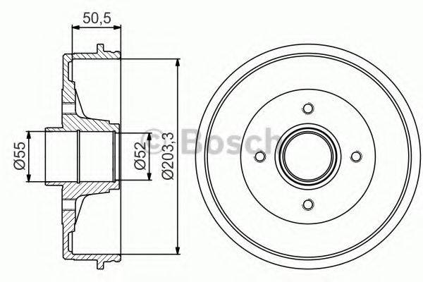 BOSCH 0986477173 Гальмівний барабан