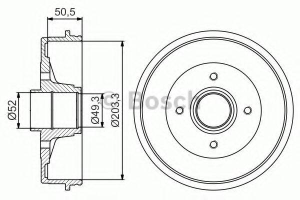 Гальмівний барабан BOSCH 0 986 477 197