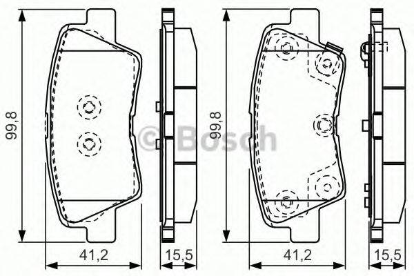 BOSCH 0986TB3203 Комплект гальмівних колодок, дискове гальмо