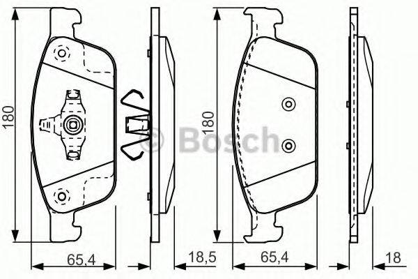 BOSCH 0986TB3207 Комплект гальмівних колодок, дискове гальмо