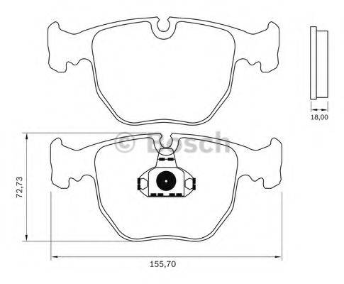 BOSCH 0986BB0839 Комплект гальмівних колодок, дискове гальмо