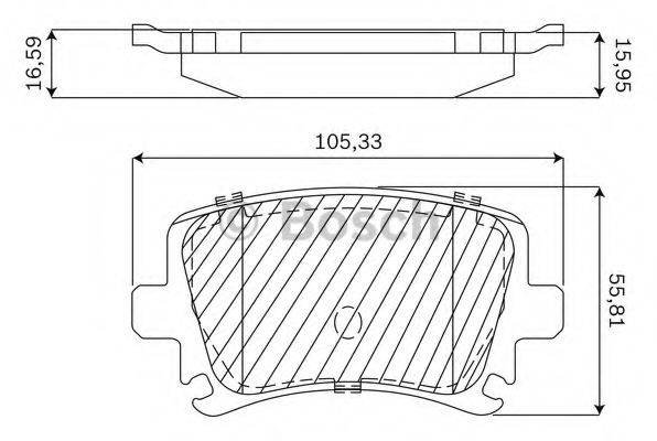 BOSCH F03B050144 Комплект гальмівних колодок, дискове гальмо