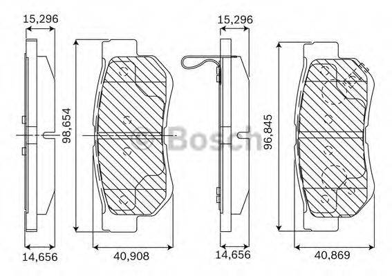 BOSCH F03B050040 Комплект тормозных колодок, дисковый тормоз