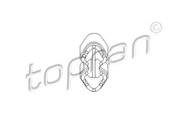 Кронштейн, глушитель TOPRAN 111 592