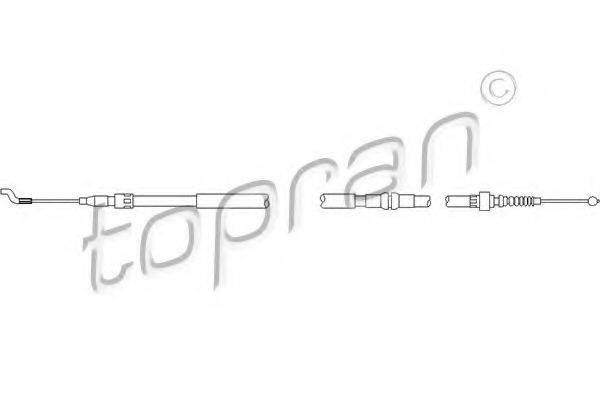 Трос, стоянкова гальмівна система TOPRAN 109 703
