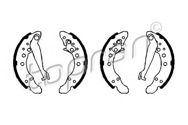 TOPRAN 103075 Комплект тормозных колодок