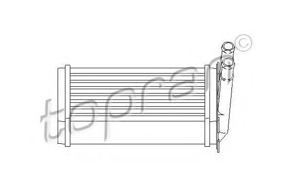 TOPRAN 107407 Теплообменник, отопление салона