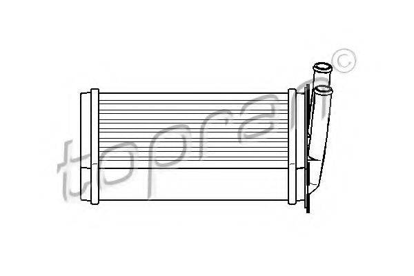 TOPRAN 110180 Теплообменник, отопление салона