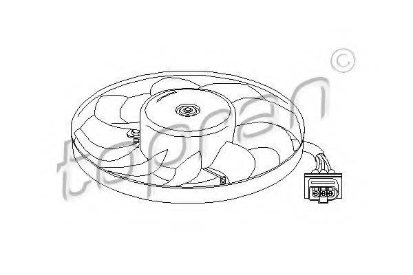 TOPRAN 107706 Вентилятор, охолодження двигуна