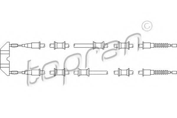 TOPRAN 205503 Трос, стоянкова гальмівна система