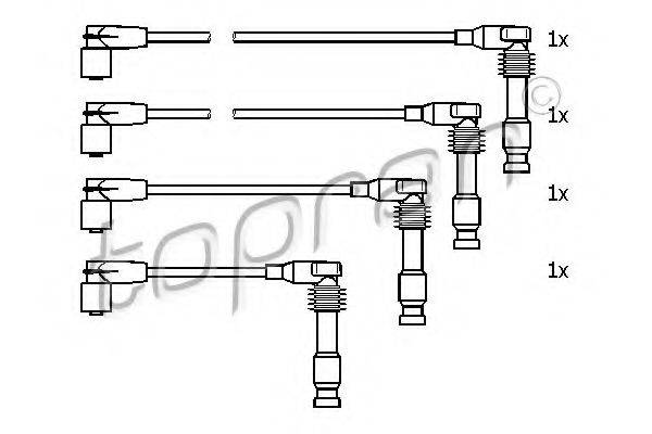 TOPRAN 205104 Комплект дротів запалення