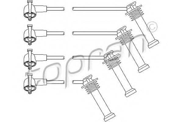 TOPRAN 300703 Комплект дротів запалення