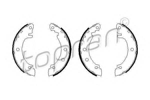 TOPRAN 700605 Комплект гальмівних колодок