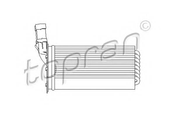 TOPRAN 721417 Теплообмінник, опалення салону