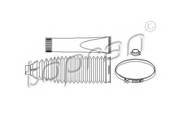 TOPRAN 207920 Комплект пильника, рульове управління