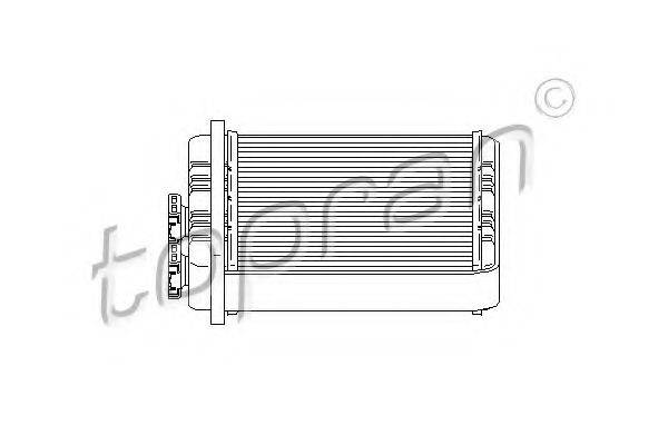 TOPRAN 207988 Теплообмінник, опалення салону