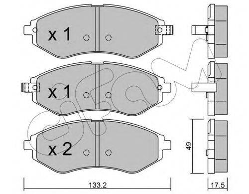 CIFAM 8225081 Комплект тормозных колодок, дисковый тормоз