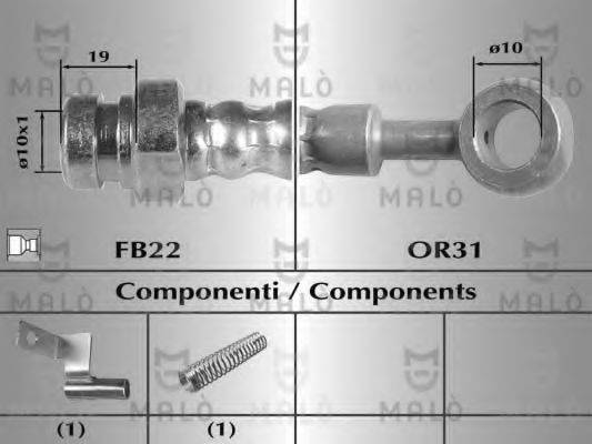 MALO 80497 Гальмівний шланг