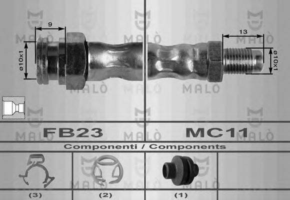 MALO 8415 Гальмівний шланг