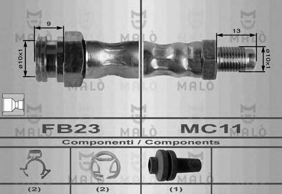 MALO 8433 Гальмівний шланг