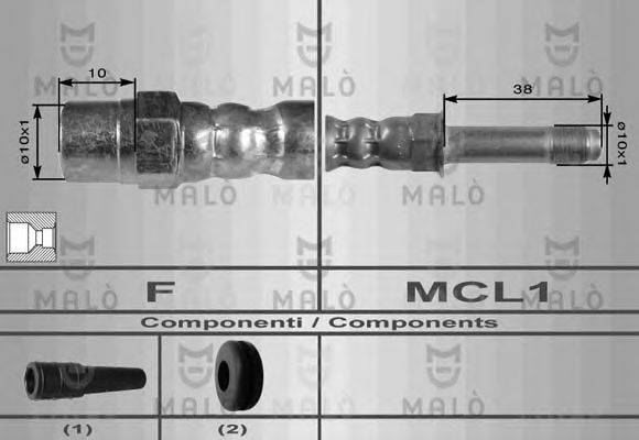 MALO 8929 Гальмівний шланг