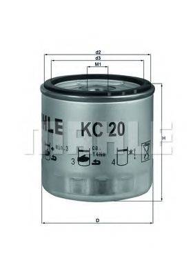 Паливний фільтр KNECHT KC 20