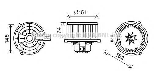 PRASCO KA8258 Електродвигун, вентиляція салону