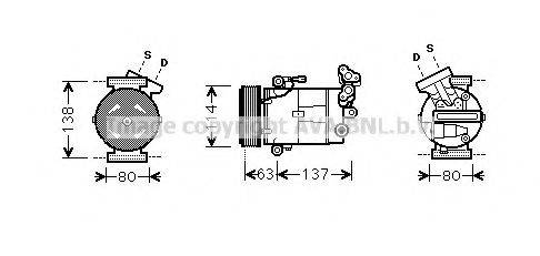 PRASCO RTK437 Компресор, кондиціонер