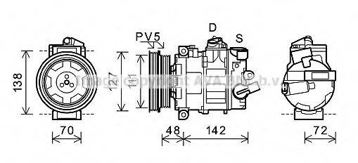 PRASCO AIK359 Компресор, кондиціонер