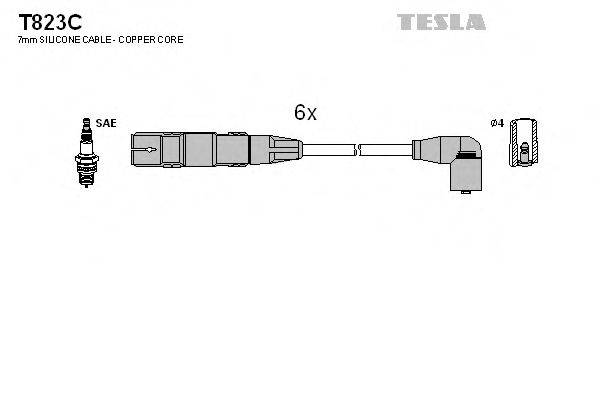 Комплект проводов зажигания TESLA T823C