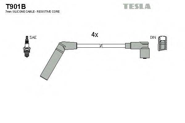 TESLA T901B Комплект проводов зажигания