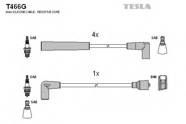 TESLA T466G Комплект дротів запалення