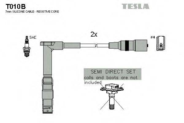 Комплект дротів запалення TESLA T010B