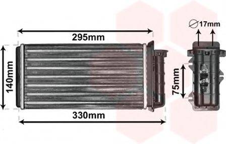 VAN WEZEL 17006183 Теплообмінник, опалення салону